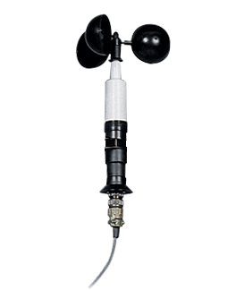 Gill 3-Cup Anemometer Model 12102 for horizontal wind measurement with durable plastic cups and aluminum housing.