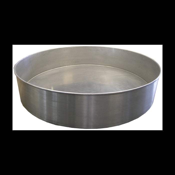 Circular stainless steel Verdunstungspfanne Class A with 121.9 cm diameter and 25.4 cm depth.
