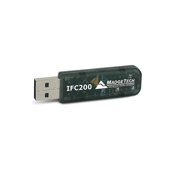 USB Anschlusskabel DCM 200 mit LED-Anzeige für Datenlogger-Kommunikation, plug-and-play-fähig, kompatibel mit verschiedenen Windows-Systemen.