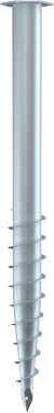 Schraubfundamentadapter für Windschutz nach Tretjakov aus Edelstahl.