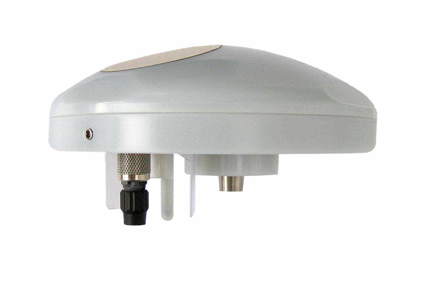 Wettersensor mit Traverse for building automation, measures temperature, humidity, pressure, wind, and sun position.