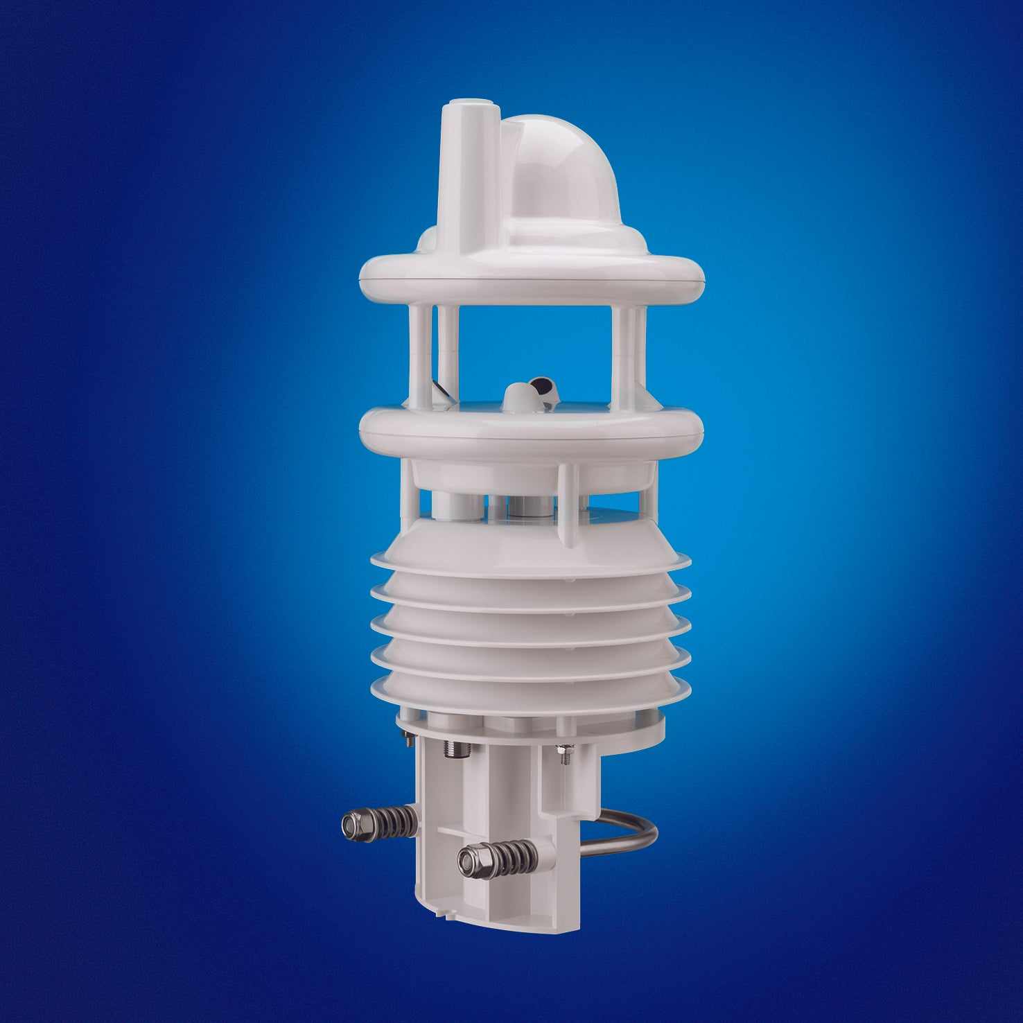 All-in-one weather sensor WS700 for measuring air temperature, humidity, pressure, and rainfall.