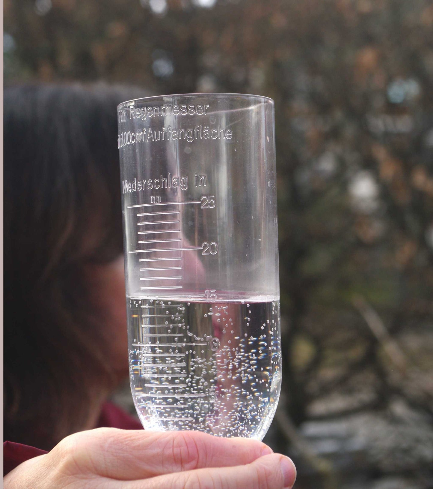 Ersatzmessglas für den Hellmann-Niederschlagsmesser aus transparentem Kunststoff, Messbereich 0-10 mm, geeignet für 200 cm² und 500 cm².