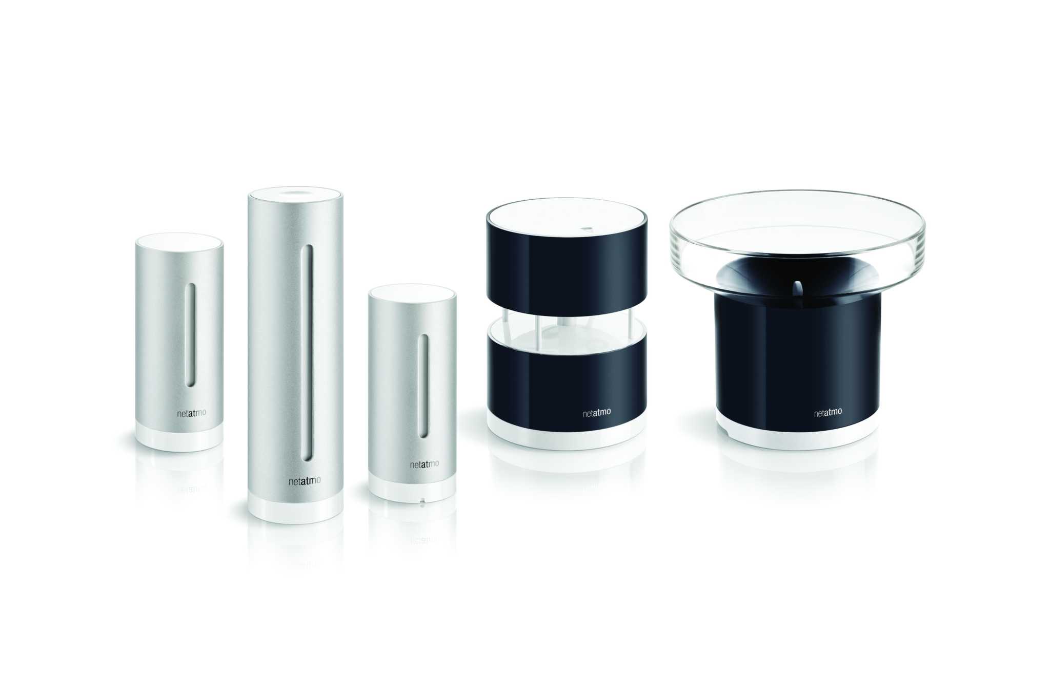 Netatmo Regenmesser, wetterfest, Zusatzmodul für Netatmo Wetterstation, misst Niederschlagsmenge, kompatibel mit iOS und Android.