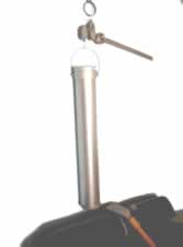 Schneewaage WS43 for measuring snow water equivalent, featuring aluminum tube and beam balance.