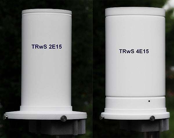 Automatischer selbstentleerender Niederschlagsmesser TRWS 4E15 für präzise Wetterdaten.