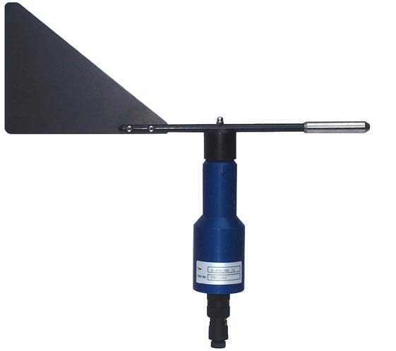 Windrichtungssensor aus eloxiertem Aluminium mit wasserdichtem Rundstecker.