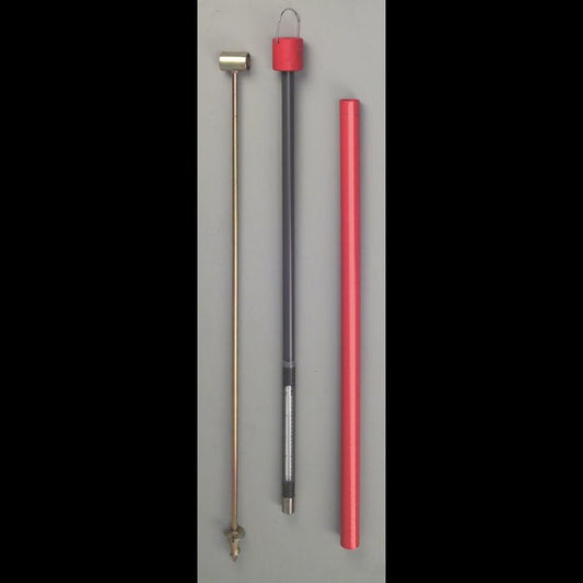 Erdbodentiefenthermometer 100cm mit Schutzrohr für präzise Bodentemperaturmessung.
