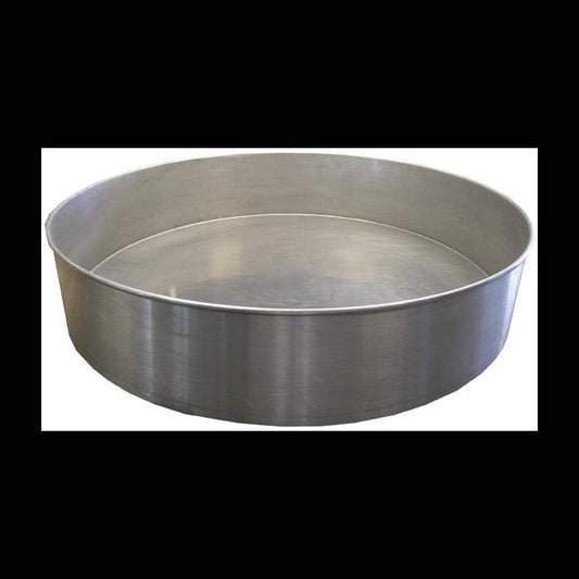 Circular stainless steel Verdunstungspfanne Class A with 121.9 cm diameter and 25.4 cm depth.