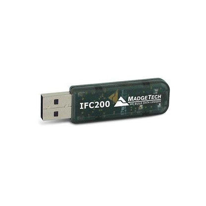 USB Anschlusskabel DCM 200 mit LED-Anzeige für Datenlogger-Kommunikation, plug-and-play-fähig, kompatibel mit verschiedenen Windows-Systemen.