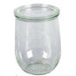 Weckglas for Bergerhoff device, tulip shape, 100mm opening, 1L capacity, 147mm height.
