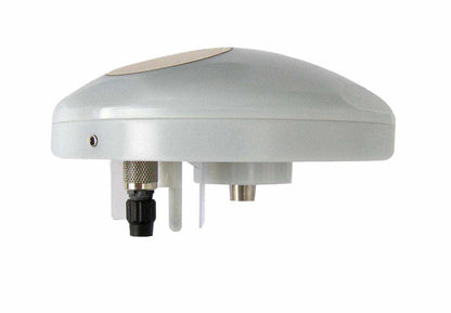 Wettersensor mit Traverse for building automation, measures temperature, humidity, pressure, wind, and sun position.