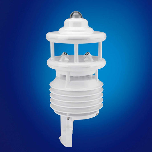 WS501 Wettersensor for temperature, humidity, pressure, wind, and radiation measurement.
