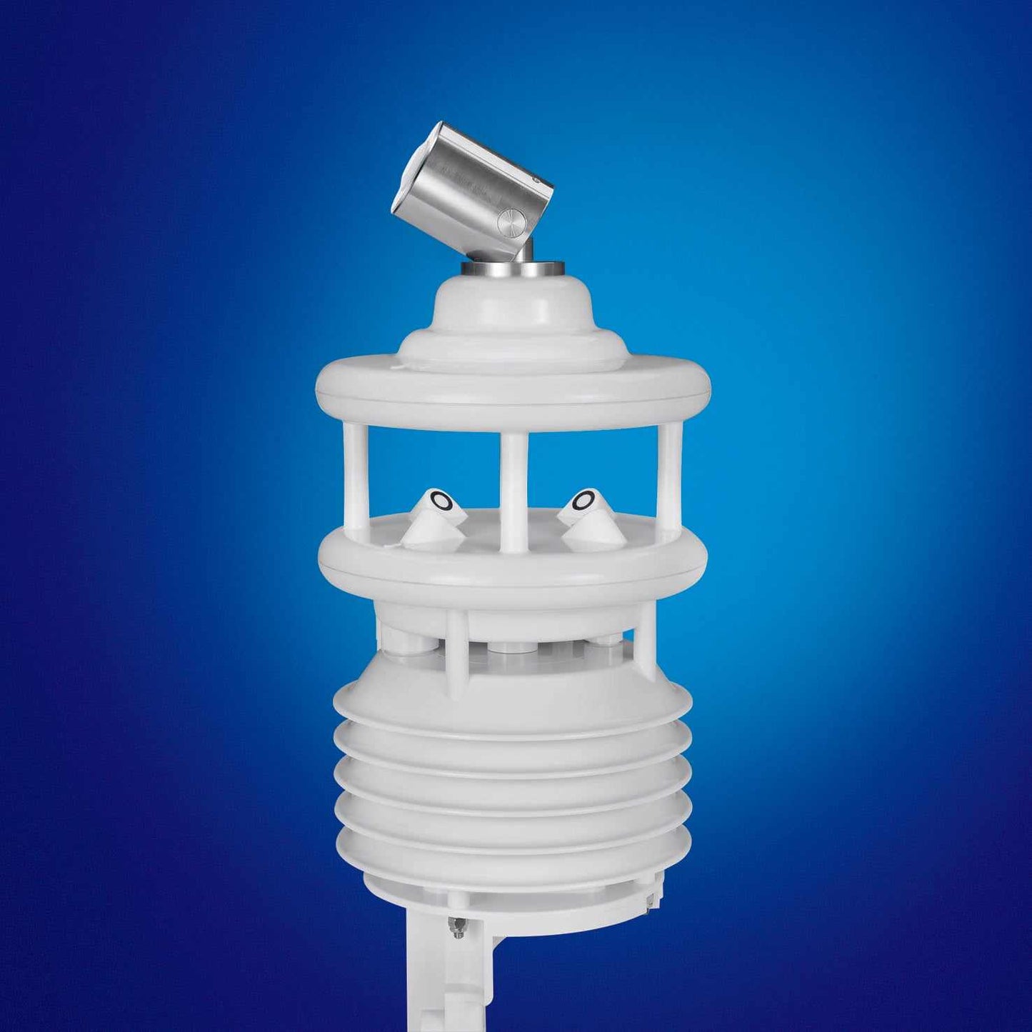 All-in-One WS504 Wettersensor for air temperature, humidity, pressure, wind, and radiation measurement.
