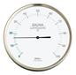 Sauna hygrometer with synthetic fibers for humidity measurement.