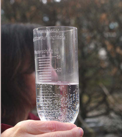 	Ersatzmessglas für den Hellmann-Niederschlagsmesser aus transparentem Kunststoff, Messbereich 0-10 mm, geeignet für 200 cm² und 500 cm².