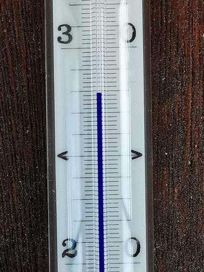 Hütten-Psychrometer-Thermometer mit Alkohol, Messbereich -20 bis 50°C, Präzisionsglas, Kunststoffkappe