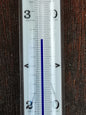 Hütten-Psychrometer-Thermometer mit Alkohol, Messbereich -30 bis +40°C, Präzisionsglas und Kunststoffkappe