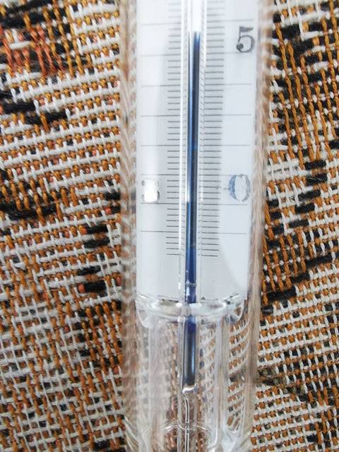 Hütten-Psychrometer-Thermometer Präzisionsglasthermometer zur Feuchtemessung mit Kunststoffkappe und Messbereich -30 bis 60°C