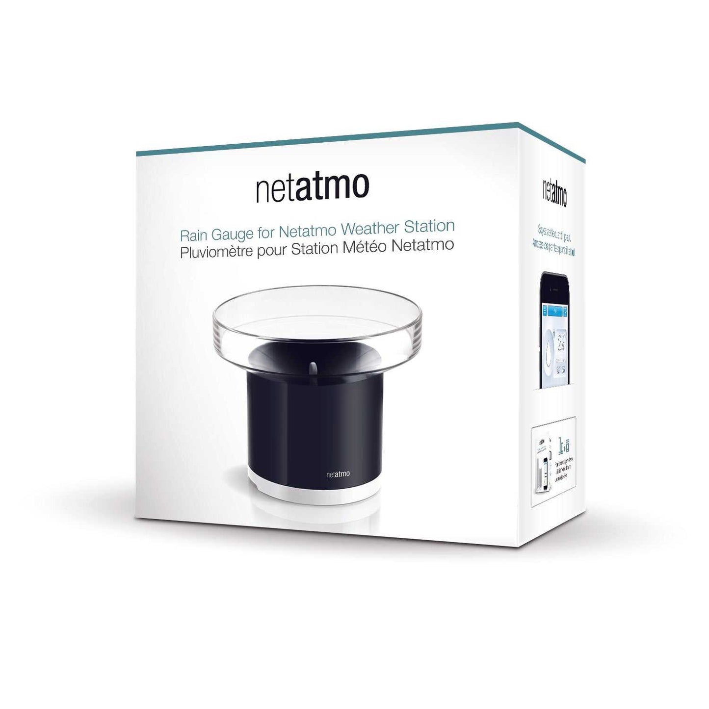 Netatmo Regenmesser Zusatzmodul für Wetterstation in Verpackung.