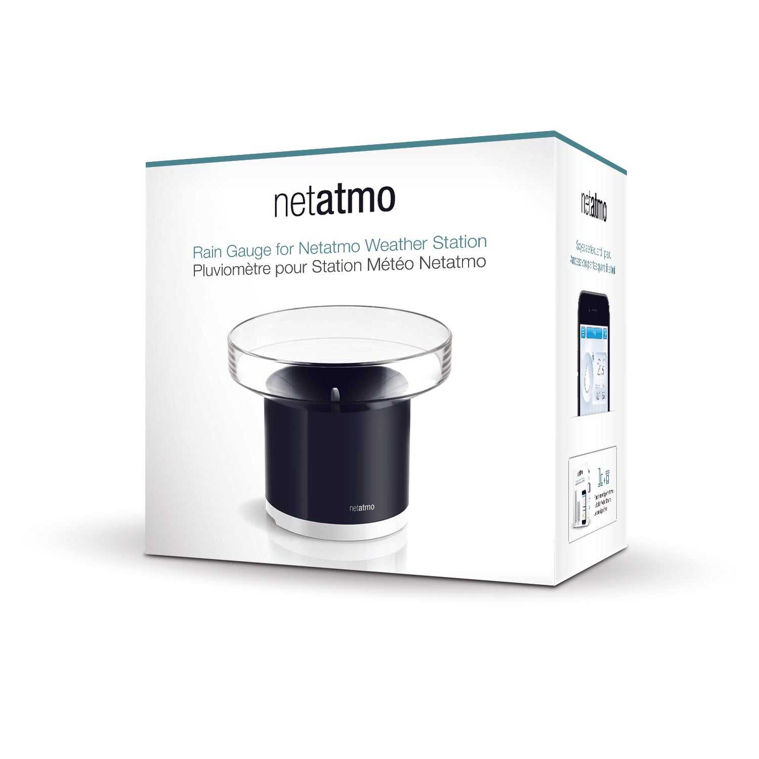 Netatmo Regenmesser Zusatzmodul für Wetterstation in Verpackung.