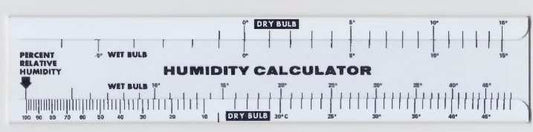 Psychrometer-Rechenschieber for measuring relative humidity.