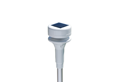 Leichter und kompakter kombinierter Ultraschallwindsensor CV7 mit Solarversorgung.