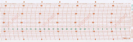 Lufft-Ersatzschreibstreifen for thermographs, compatible with devices 8103, 8104, 8106, diagram strips T 830.