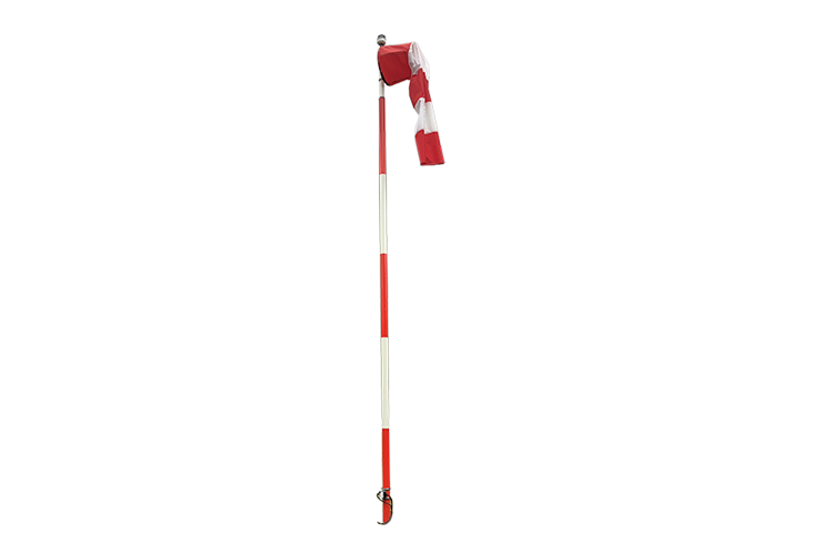 Aluminum mast Ø 120 mm / 6000 mm for MB120 with powder coating red / white for windsock station