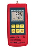 Digitales Hand-Barometer with LCD display and pressure control buttons.