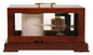 Barograph with mahogany-colored beech casing and vibration-damped movement.