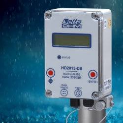 Niederschlagsdatenlogger mit Display und wasserdichtem Schutz für präzise Regenmessung.