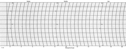 Diagram for Burger Ersatzschreibstreifen for Barograph recording, compatible with device models 030 and 030/230.